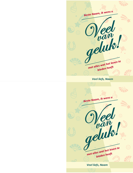 Kaart met gelukwensen Kaart met gelukwensen