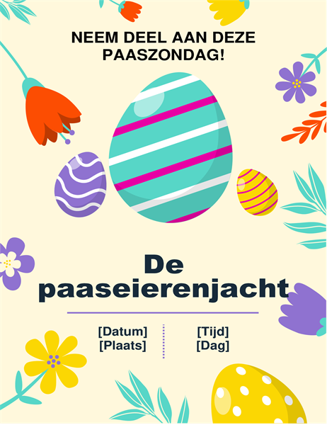 Prospectus Chasse aux œufs de Pâques aux couleurs du printemps Prospectus Chasse aux œufs de Pâques aux couleurs du printemps