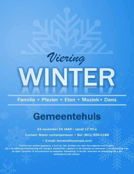 Folder voor evenementen met sneeuwvlok Folder voor evenementen met sneeuwvlok