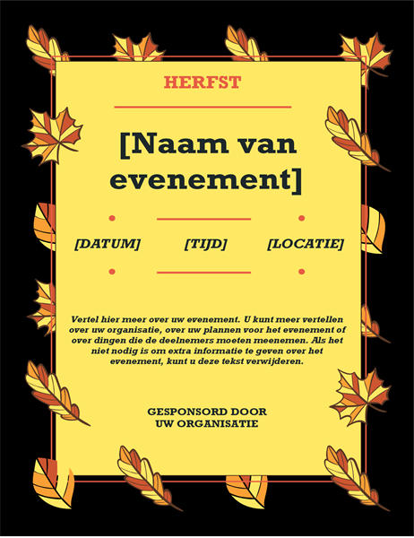 Evenementenflyer Herfstbladeren Evenementenflyer Herfstbladeren