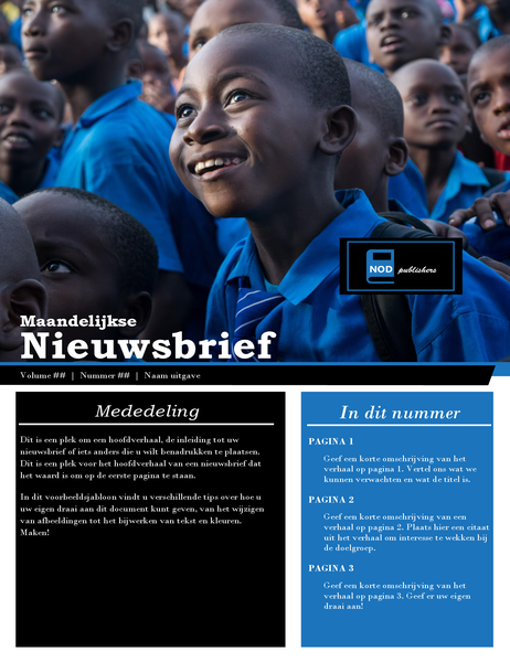 Nieuwsbrief non-profitorganisatie Nieuwsbrief non-profitorganisatie