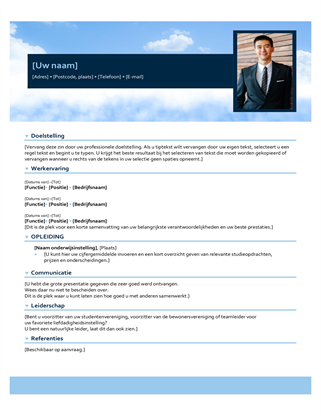 CV avec ciel bleu CV avec ciel bleu