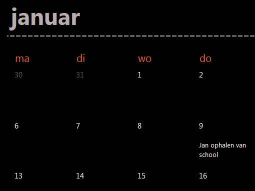 Tabbladen groenblijvende agenda (zwart) Tabbladen groenblijvende agenda (zwart)