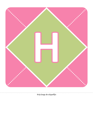 Het is een meisje (spandoek met roze, paars, groen)