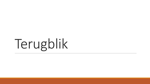 Terugblik