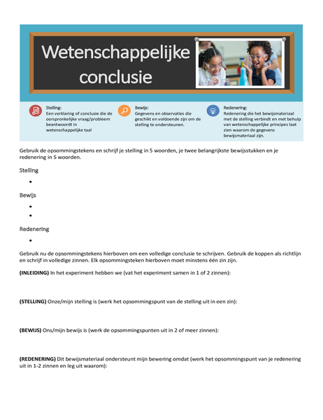 Arbeitsblatt "Wissenschaftliches Fazit" Arbeitsblatt "Wissenschaftliches Fazit"