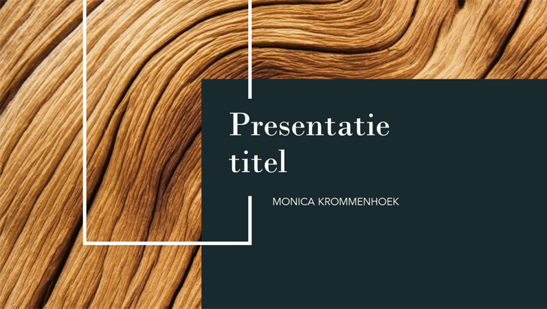 Presentatie met donker hout Presentatie met donker hout