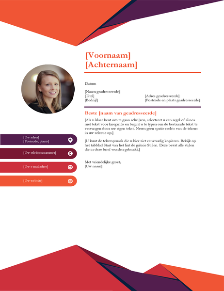 Eigentijdse sollicitatiebrief met foto Eigentijdse sollicitatiebrief met foto