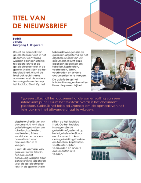 Nieuwsbrief (Executive design, 2 pagina‘s) Nieuwsbrief (Executive design, 2 pagina‘s)