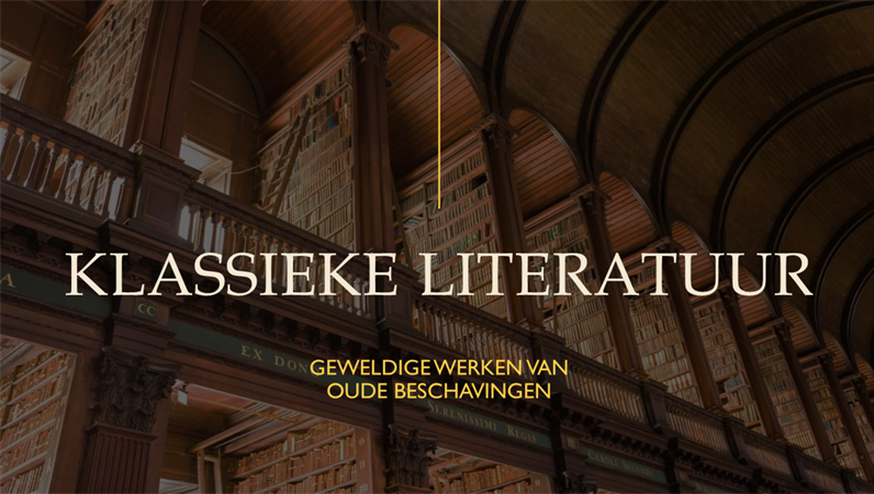Klassieke boekpresentatie voor het onderwijs (breedbeeld) Klassieke boekpresentatie voor het onderwijs (breedbeeld)