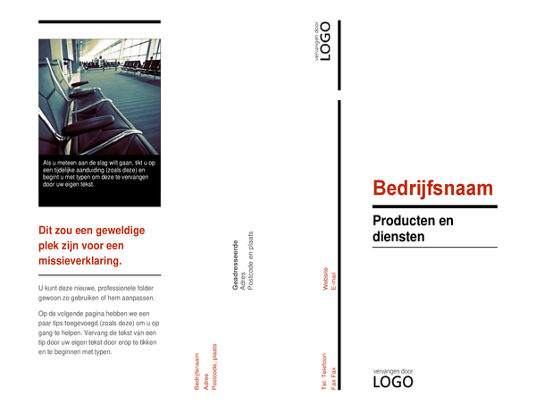 In drieën gevouwen brochure (Rood en zwart) In drieën gevouwen brochure (Rood en zwart)