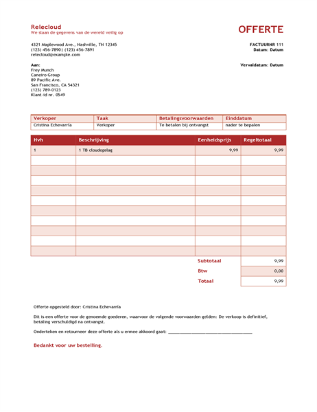 Service offerte (blauwe kleurovergang) Service offerte (blauwe kleurovergang)