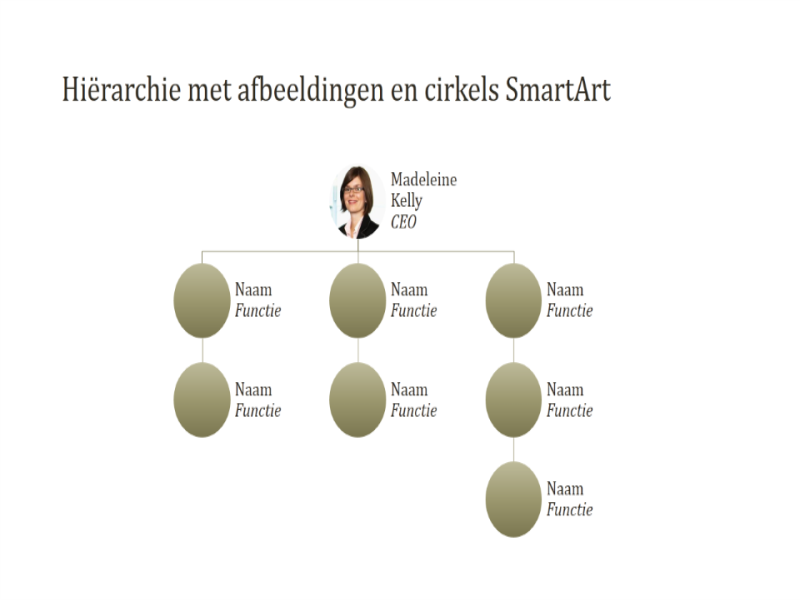 Organigram met cirkelvormige afbeelding (breedbeeld) Organigram met cirkelvormige afbeelding (breedbeeld)