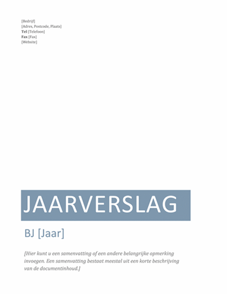 Jaarverslag Jaarverslag