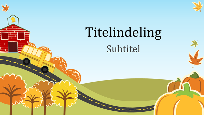 Herfstplezierpresentatie voor het onderwijs (breedbeeld) Herfstplezierpresentatie voor het onderwijs (breedbeeld)