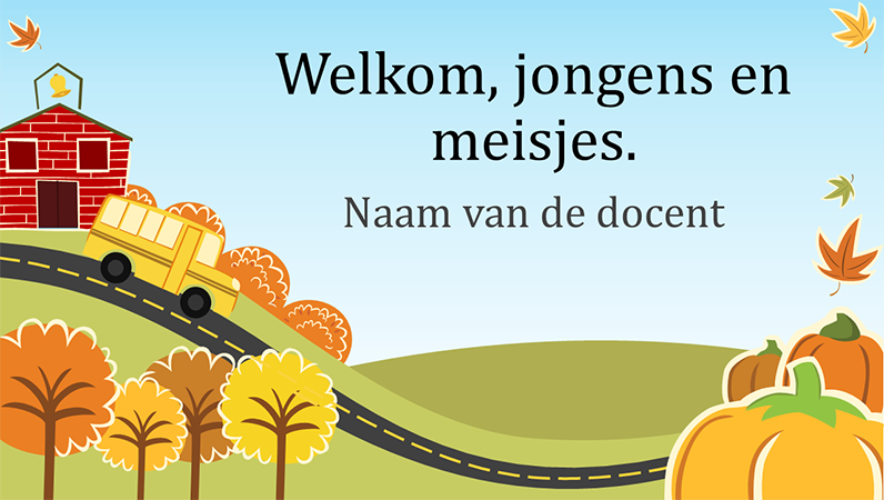 Presentatie: Weer naar school (breedbeeld) Presentatie: Weer naar school (breedbeeld)