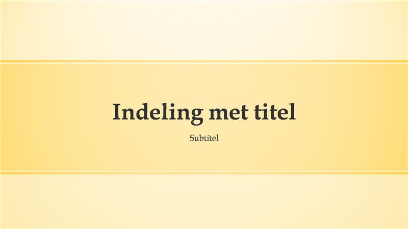 Presentatie met ontwerp met gele streep (breedbeeld) Presentatie met ontwerp met gele streep (breedbeeld)
