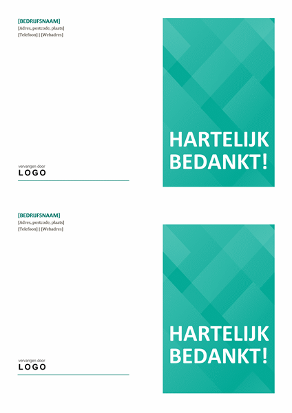 Bedankkaarten Bedankkaarten