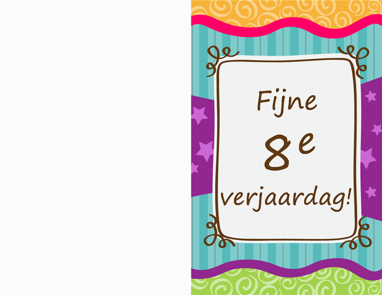Verjaardagskaart - sterren en strepen (kinderen) Verjaardagskaart - sterren en strepen (kinderen)