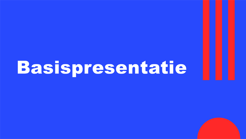 Presentatie van training Presentatie van training
