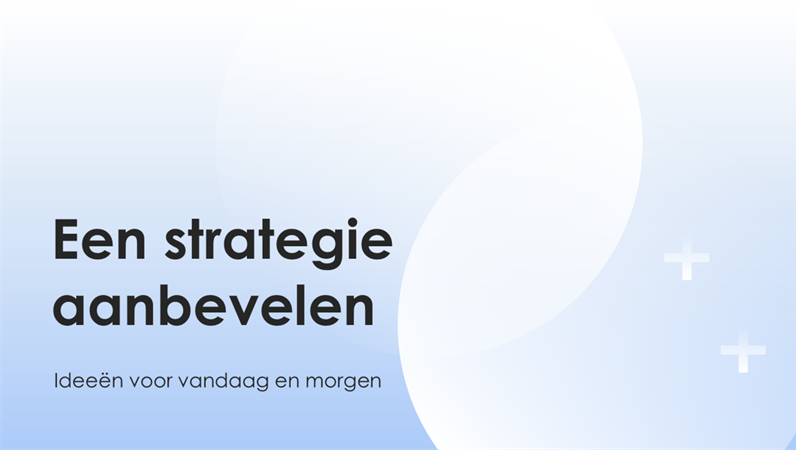 Presentatie van bedrijfsstrategie Presentatie van bedrijfsstrategie