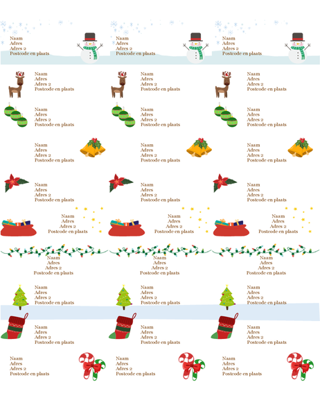 Cadeau-etiketten (ontwerp Kerstgedachte, 30 per pagina, compatibel met Avery 5160) Cadeau-etiketten (ontwerp Kerstgedachte, 30 per pagina, compatibel met Avery 5160)