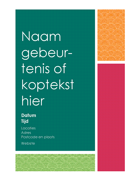 Flyer met gekleurde blokken Flyer met gekleurde blokken
