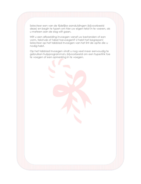 Briefpapier voor de feestdagen (met een zuurstok als watermerk) Briefpapier voor de feestdagen (met een zuurstok als watermerk)