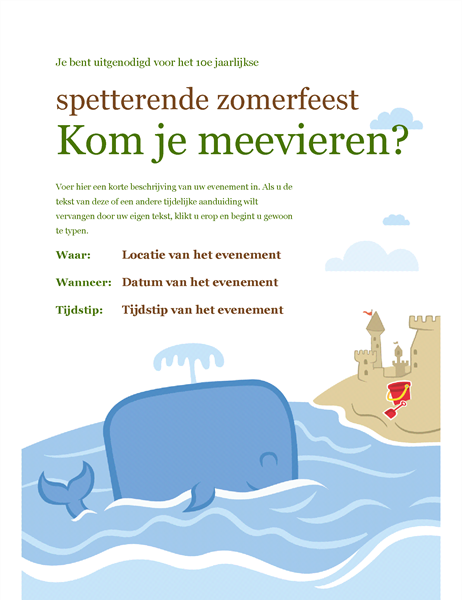 Folder voor zomerevenement