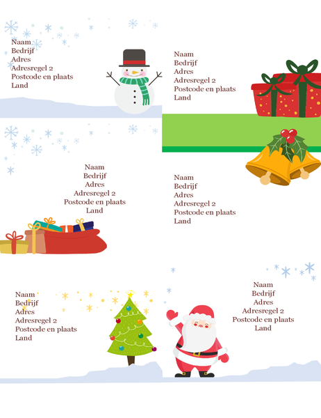 Verzendetiketten voor de feestdagen (ontwerp Kerstgedachte, 6 per pagina, compatibel met Avery 5164 en vergelijkbaar) Verzendetiketten voor de feestdagen (ontwerp Kerstgedachte, 6 per pagina, compatibel met Avery 5164 en vergelijkbaar)