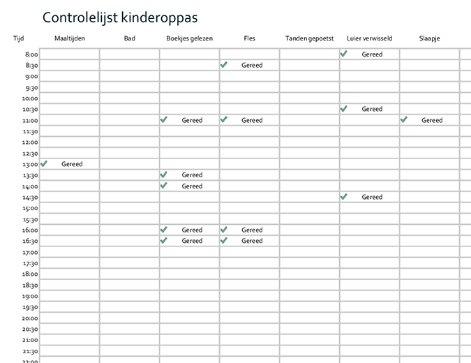 Logboek kinderopvang Logboek kinderopvang