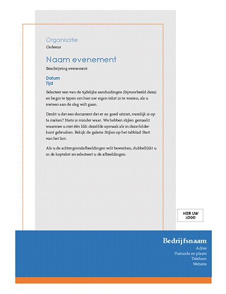 Algemene evenementenfolder Algemene evenementenfolder
