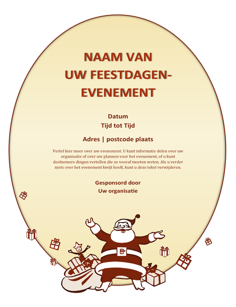 Folder voor een kerstevenement Folder voor een kerstevenement