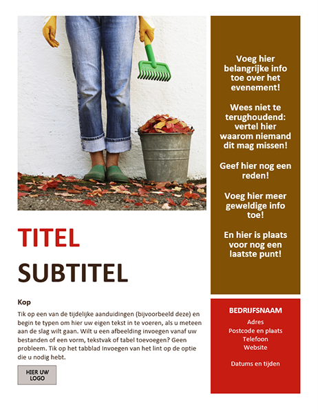 Seizoensevenementflyer (herfst) Seizoensevenementflyer (herfst)
