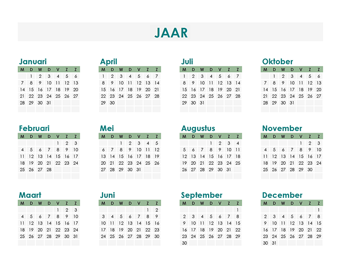 Calendar Creator (willekeurig jaar) Calendar Creator (willekeurig jaar)