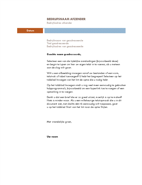 Zakelijke brief (thema Mediaan) Zakelijke brief (thema Mediaan)