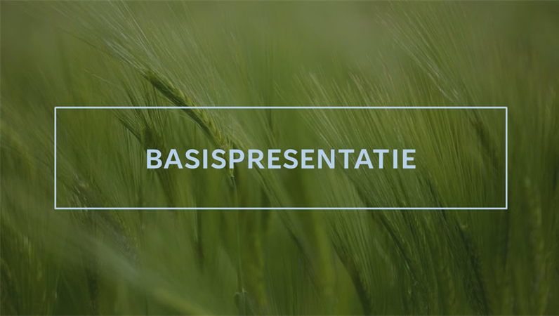 Groene verkooppresentatie Groene verkooppresentatie