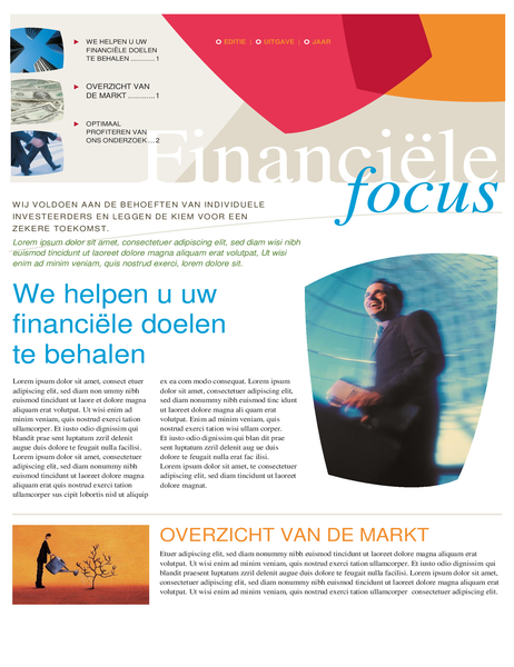 Nieuwsbrief voor financieel bedrijf (2 pagina's) Nieuwsbrief voor financieel bedrijf (2 pagina's)