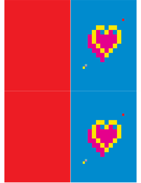 Pixelhart Valentijnskaart Pixelhart Valentijnskaart