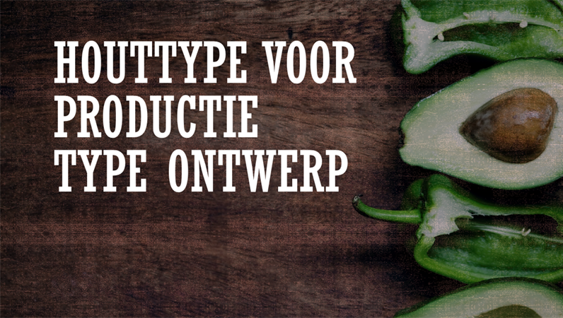Ontwerp Houttype voor productie Ontwerp Houttype voor productie