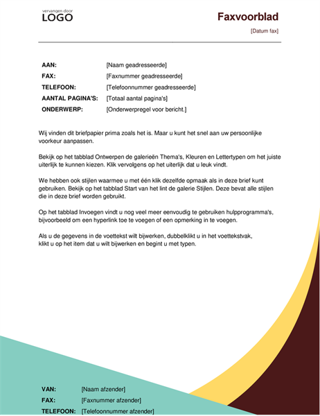 Faxvoorblad met aardetinten Faxvoorblad met aardetinten