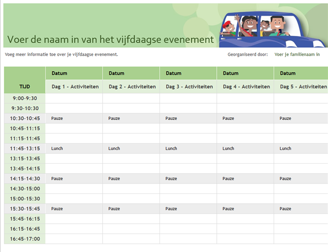 Fonkelnieuw Planningen - Office.com HW-85