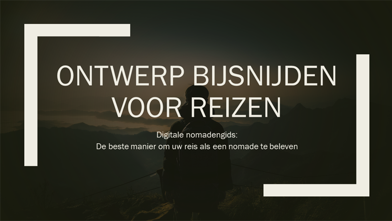 Ontwerp Bijsnijden voor reizen Ontwerp Bijsnijden voor reizen