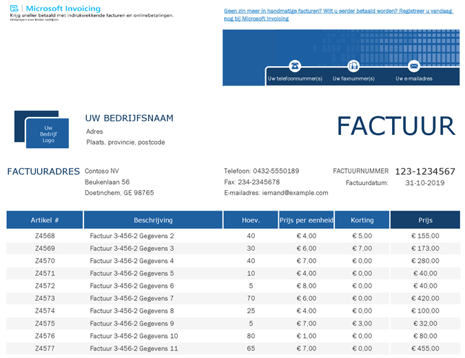 Verkoop factuurtracker met Microsoft Invoicing Verkoop factuurtracker met Microsoft Invoicing