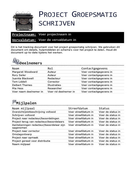 Project Groepsmatig schrijven Project Groepsmatig schrijven