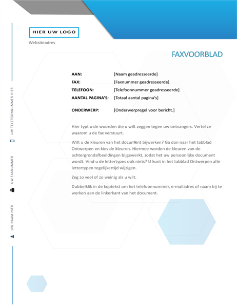 Zeshoekig faxvoorblad Zeshoekig faxvoorblad