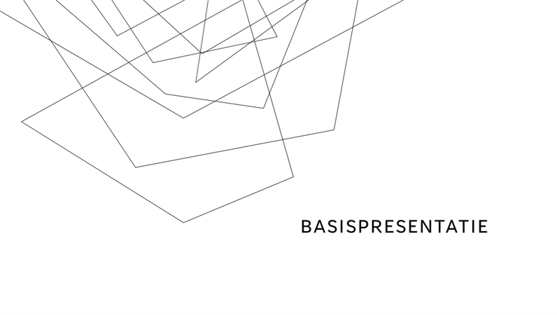 Minimalistische presentatie Minimalistische presentatie