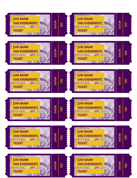 Paarse evenemententickets Paarse evenemententickets