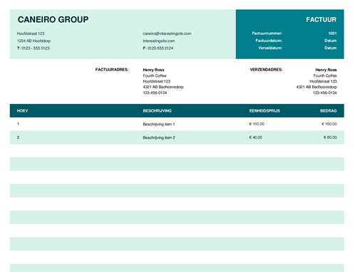 Factuur voor servicebedrijf  Office Templates