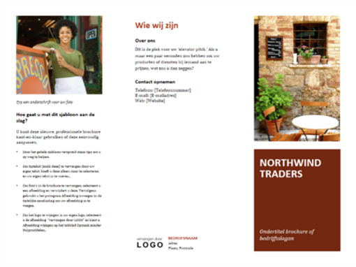 Zakelijke in drie delen gevouwen brochure Zakelijke in drie delen gevouwen brochure